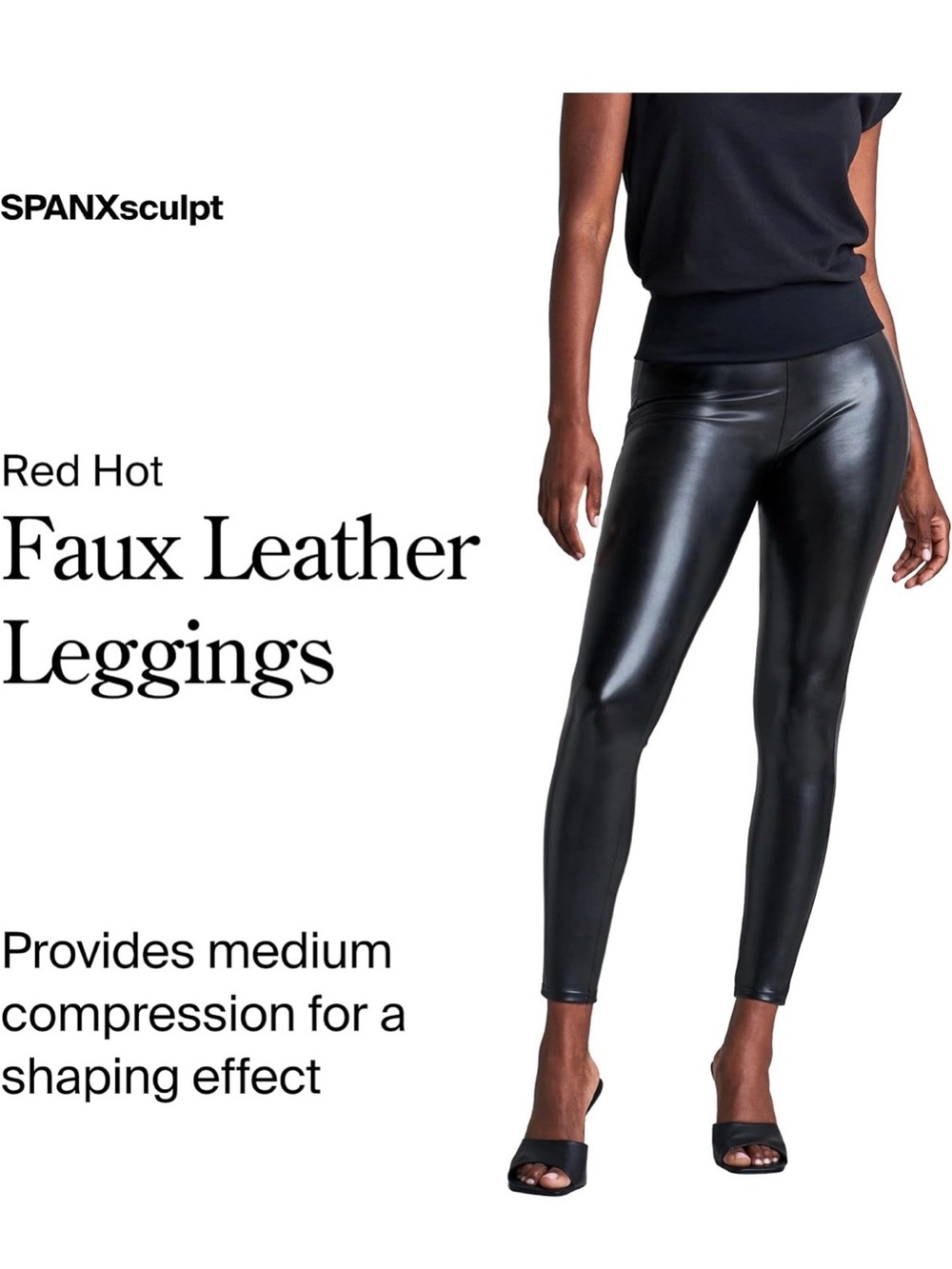 Spanx Assets Faux Leather Leggings